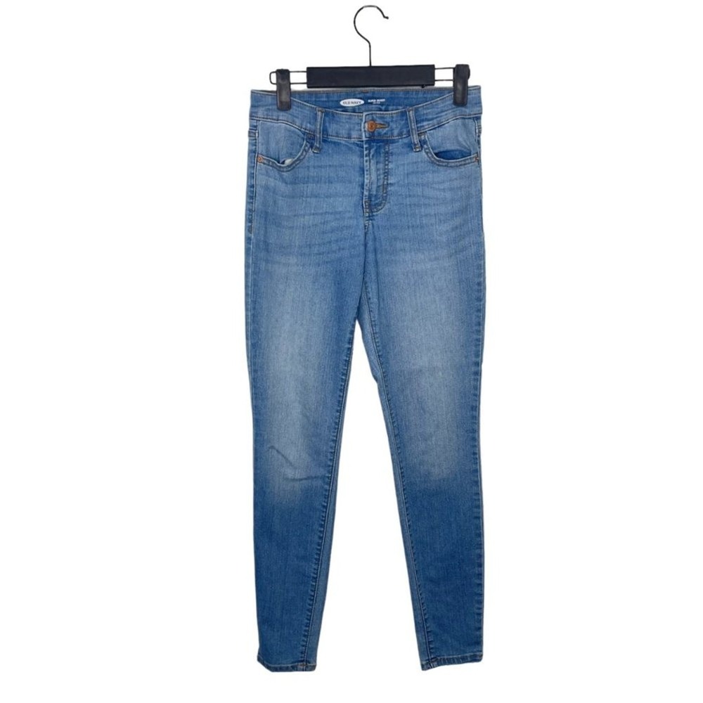 Old Navy Super Skinny Mid-Rise Jeans Womens Size 0 Blue Medium Wash Denim